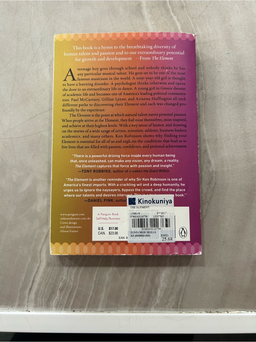 The Element Paperback Book - Picture 3 of 3